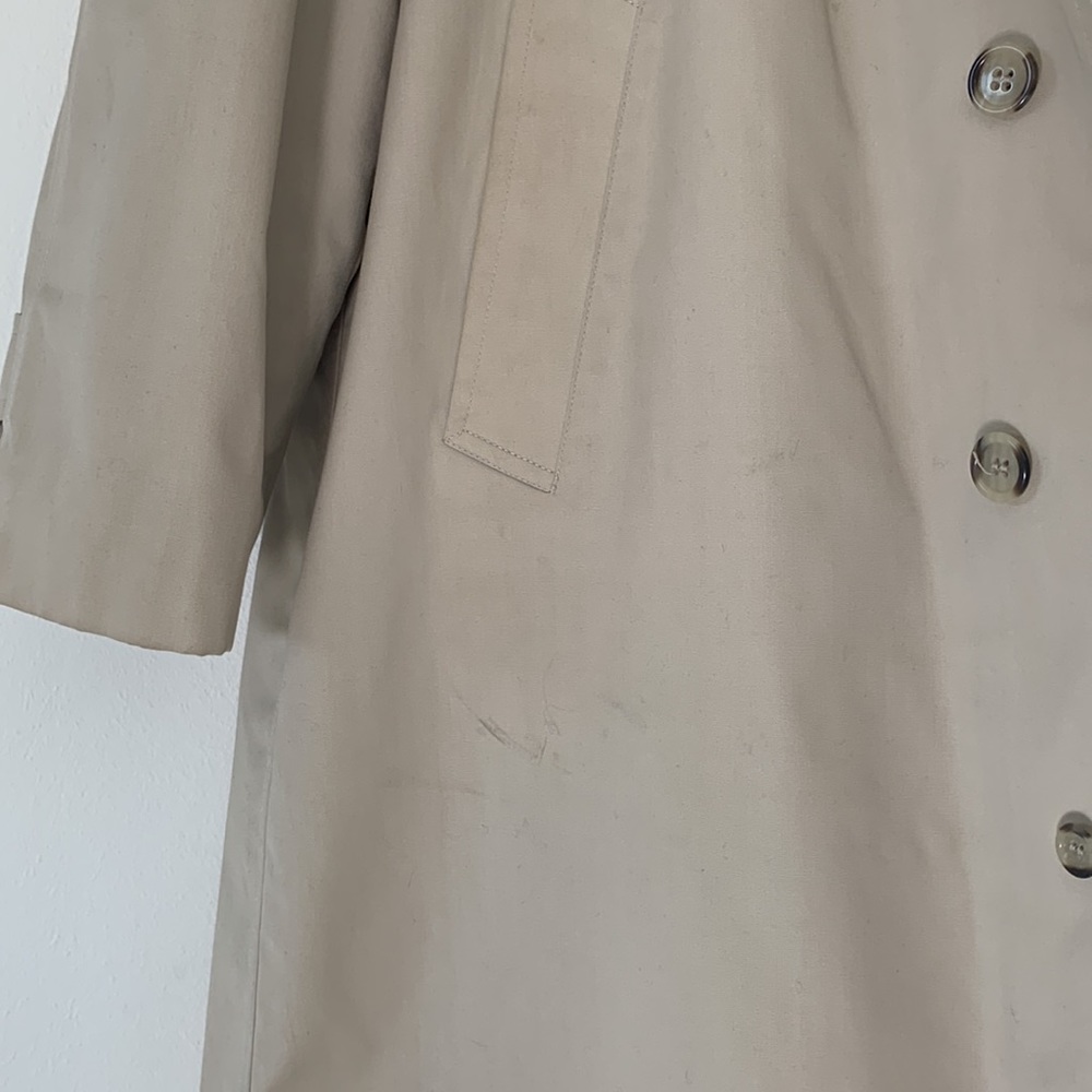 London Fog Vintage Heavy Plush Lined Trench Coat - Picture 3 of 17
